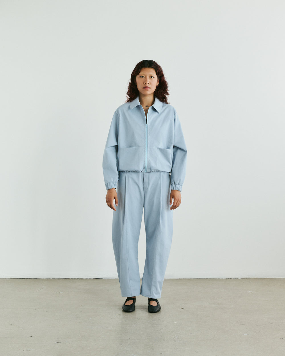 Pantalon courbé Sunny — Bleu poudre