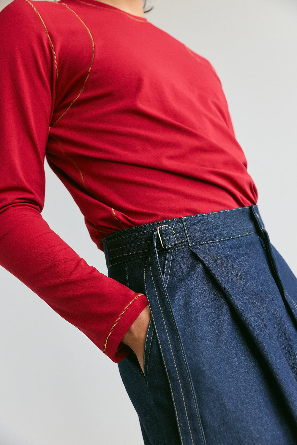 Arlo Long Sleeve T-Shirt — Red