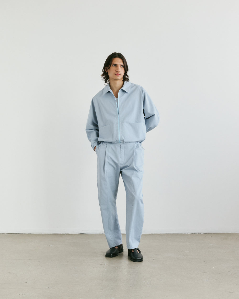 Pantalon courbé Sunny — Bleu poudre