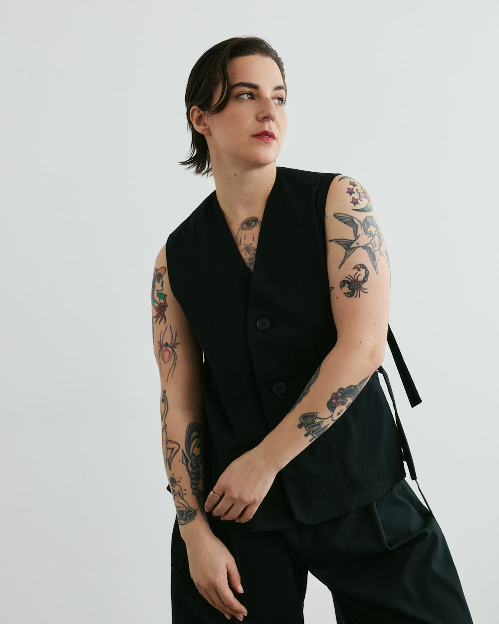 Gilet en twill Sabato — Noir