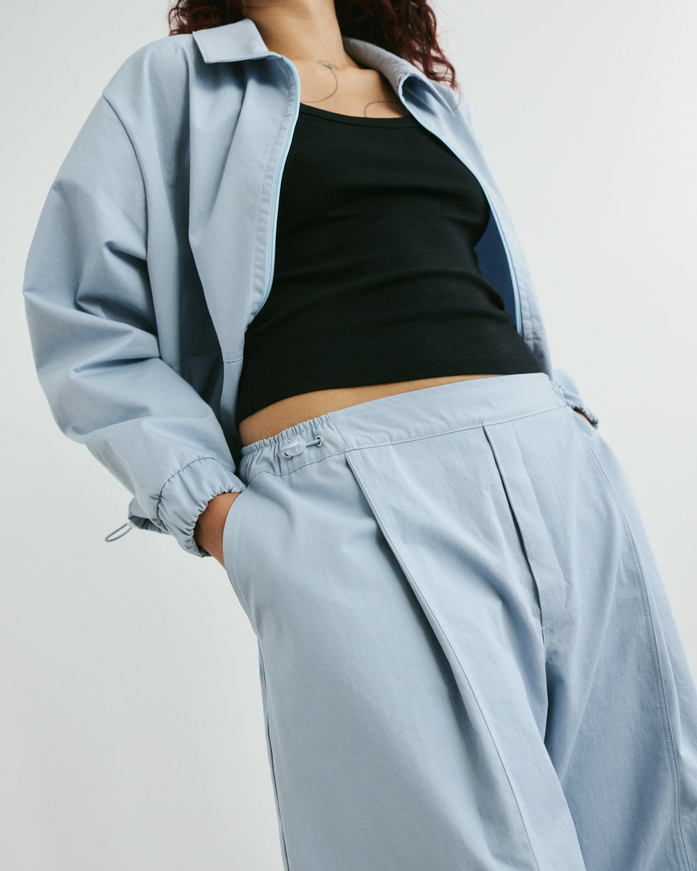 Pantalon courbé Sunny — Bleu poudre