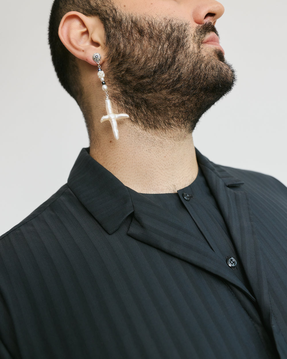 RIMA VISCOSE SHIRT CHARCOAL unisex genderless non binary clothing made in montreal made in canada veri