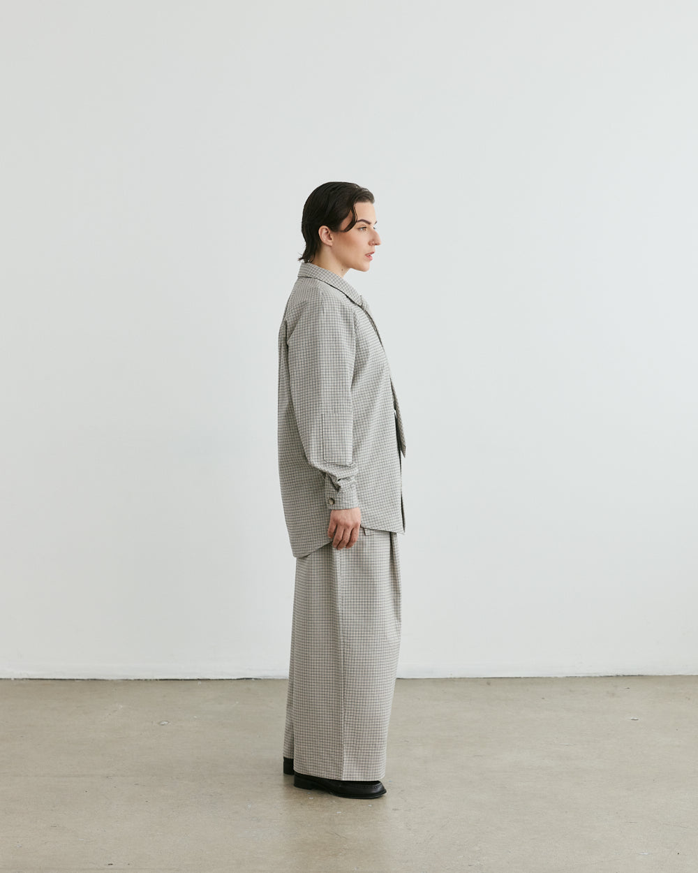 SHIRT HOUNDSTOOTH OVERSHIRT JUDE unisex genderless clothing montreal veri