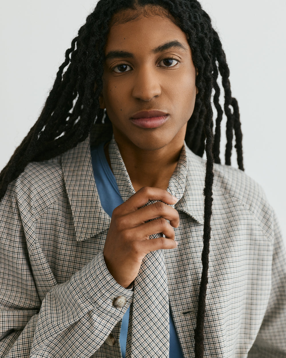 SHIRT HOUNDSTOOTH OVERSHIRT JUDE unisex genderless clothing montreal veri