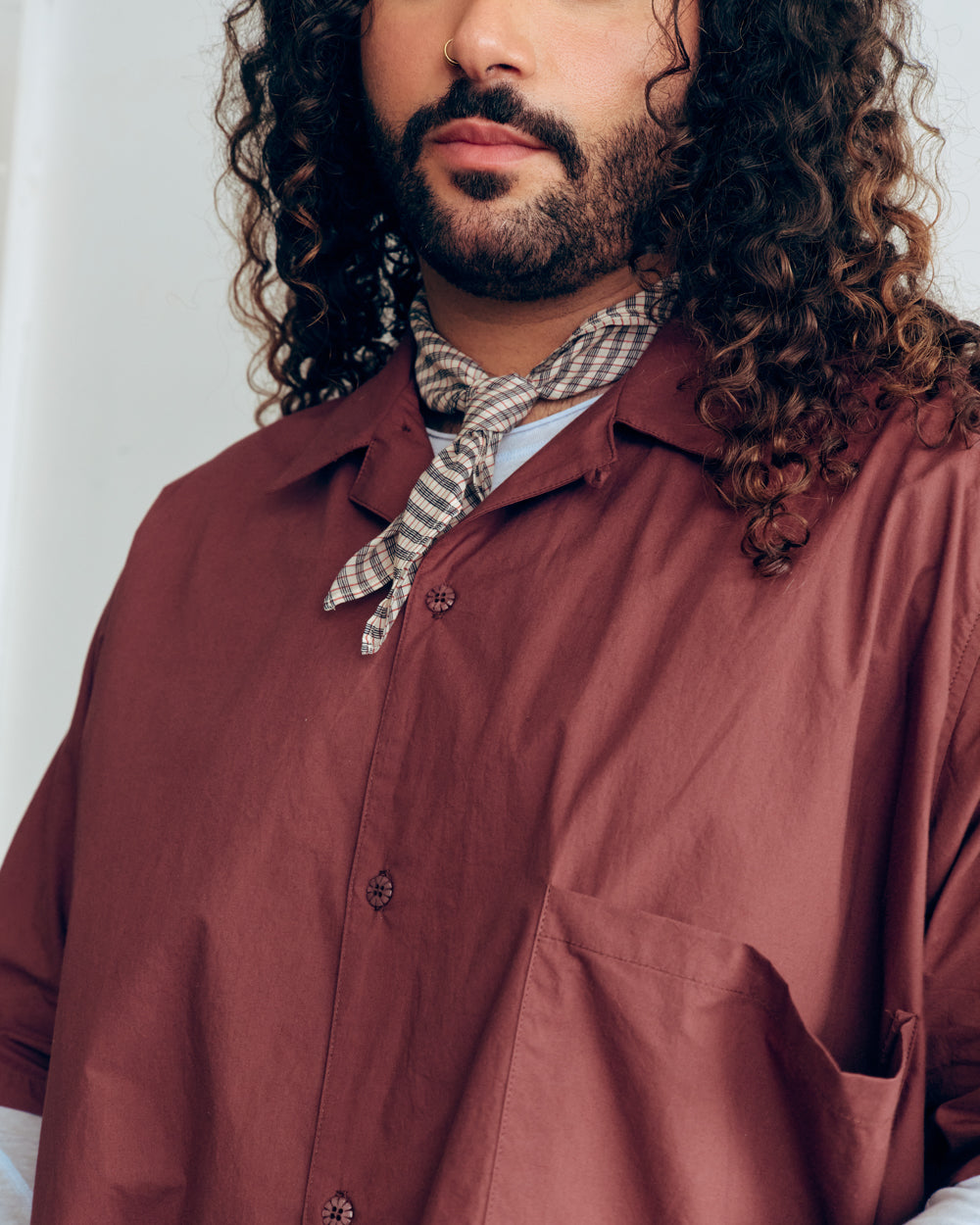 SHIRT MARSALA PLUM ENZO unisex genderless clothing montreal veri