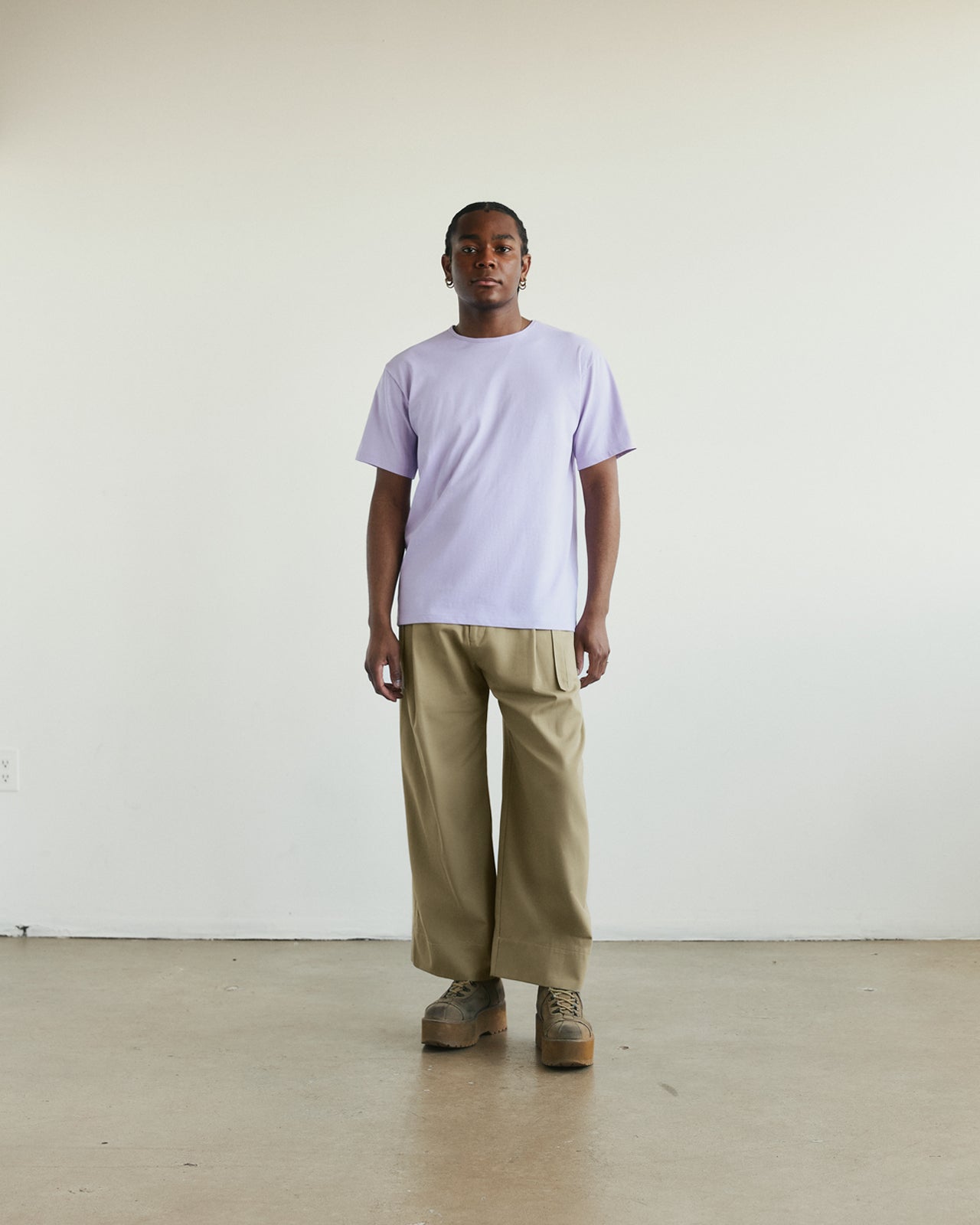 T-SHIRT LILAC ELIO unisex genderless clothing montreal veri