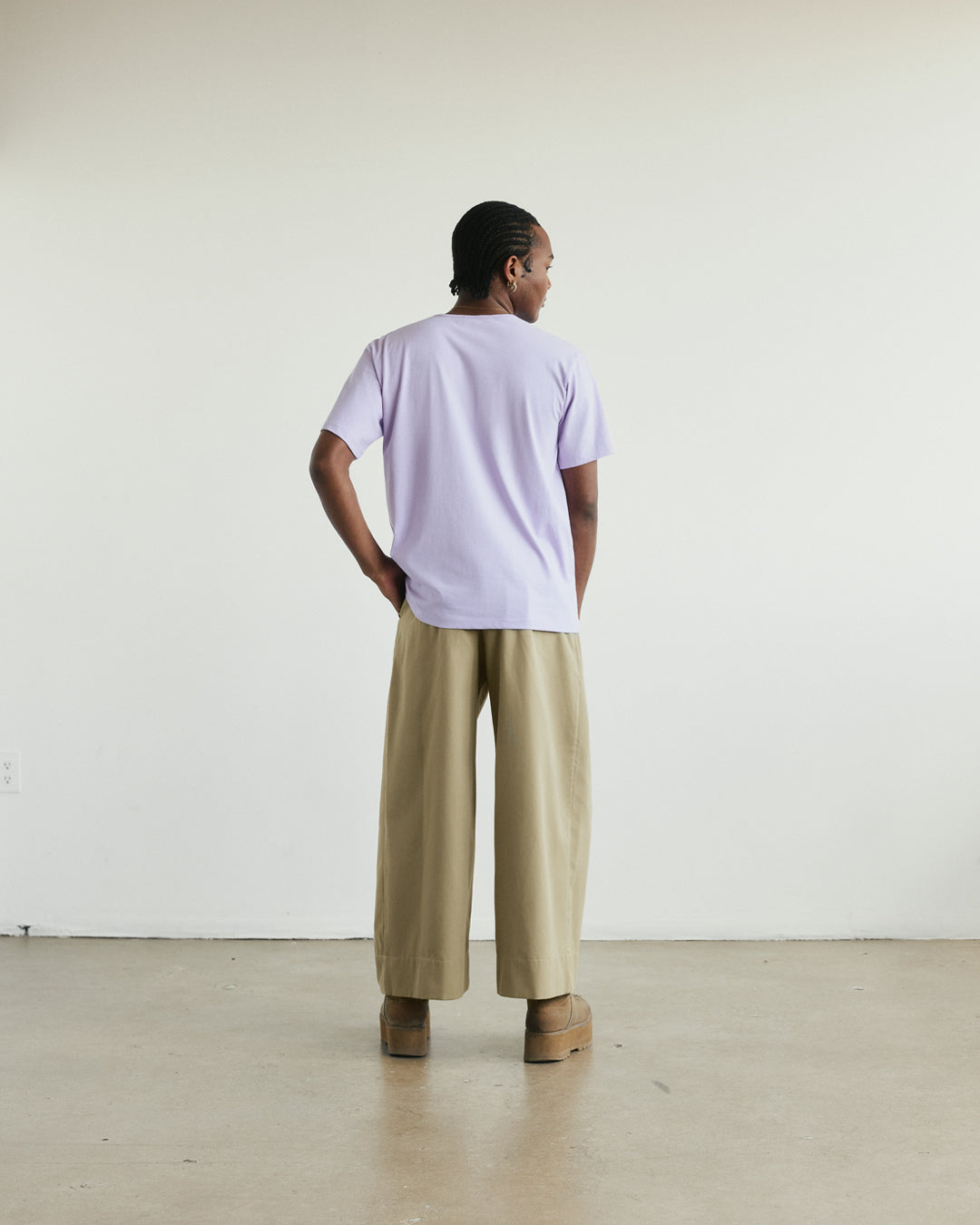 T-SHIRT LILAC ELIO unisex genderless clothing montreal veri