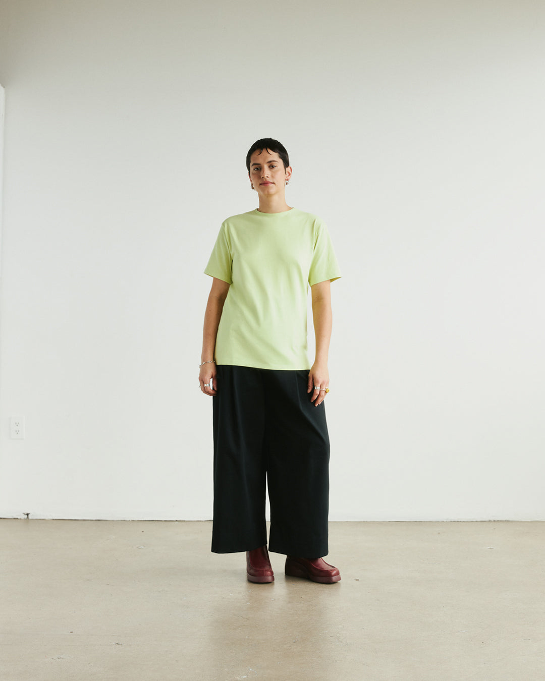 T-SHIRT LIME ELIO unisex genderless clothing montreal veri