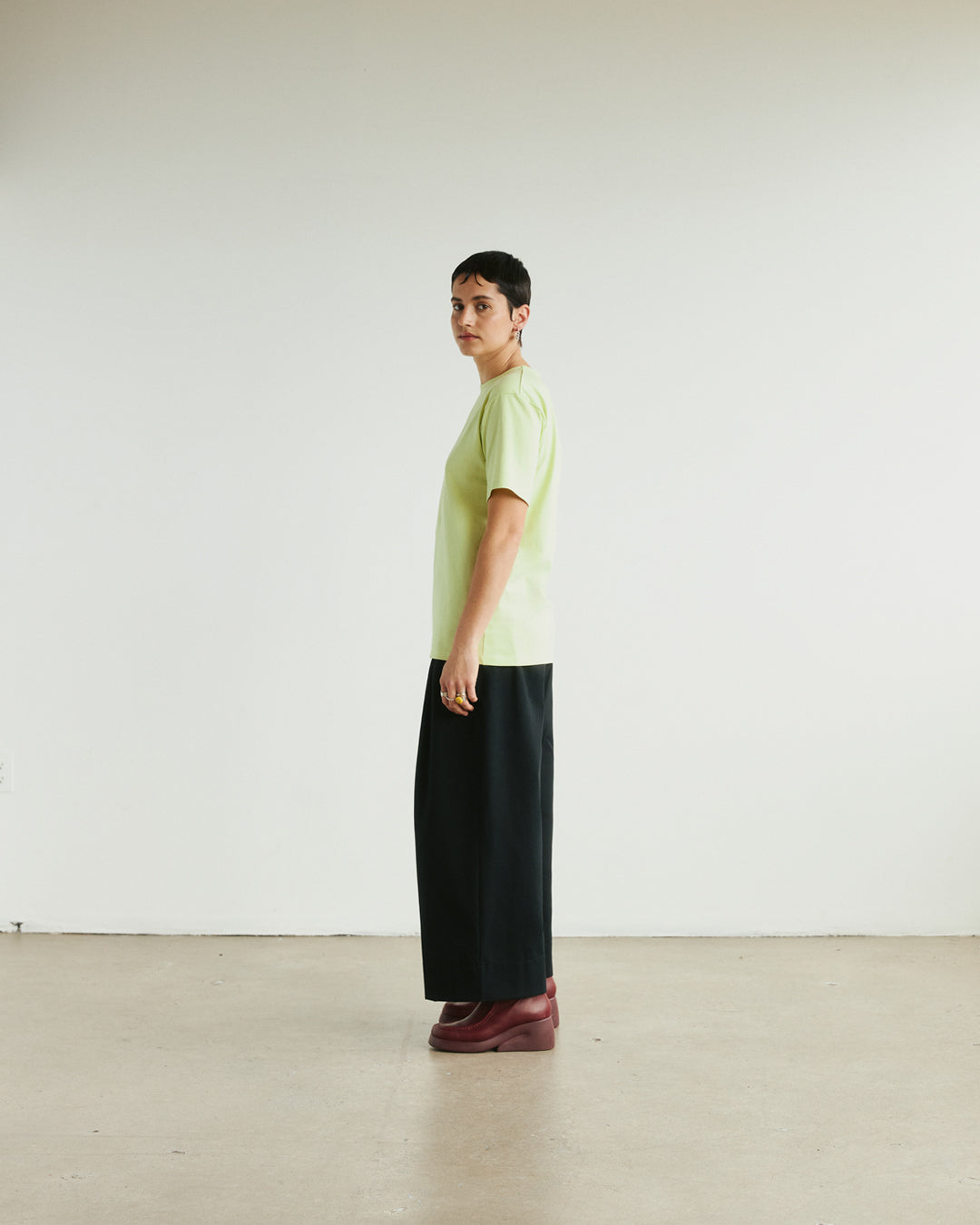 T-SHIRT LIME ELIO unisex genderless clothing montreal veri