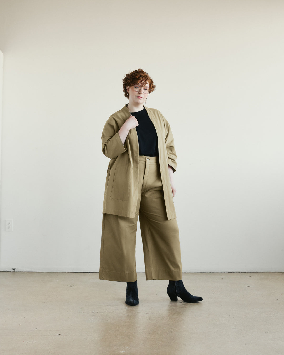 KIMONO VEST SAND SAMIRA unisex genderless clothing montreal veri