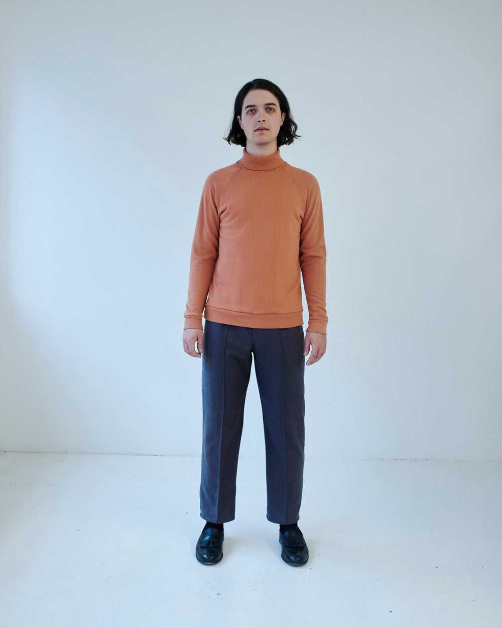 turtleneck terracotta unisex genderless alba veri montreal clothing