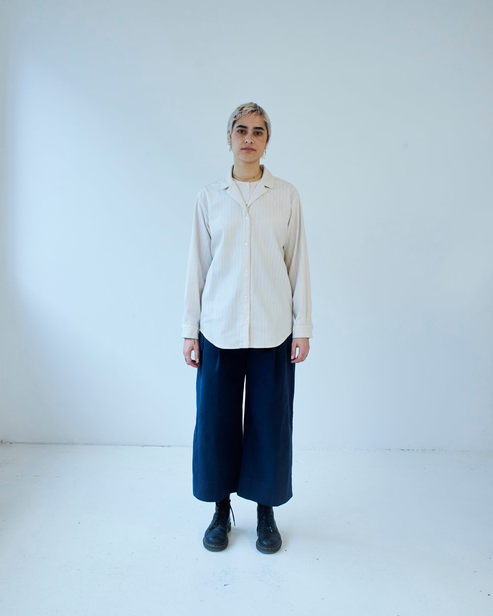 shirt cream panna cotta unisex genderless rima veri montreal clothing