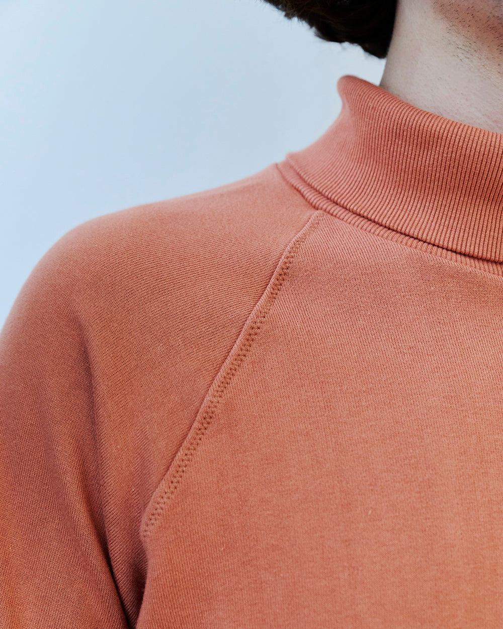 turtleneck terracotta unisex genderless alba veri montreal clothing