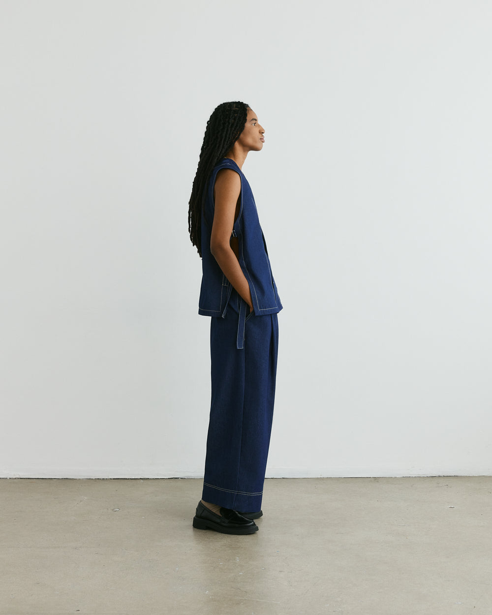 Sabato Vest — Denim