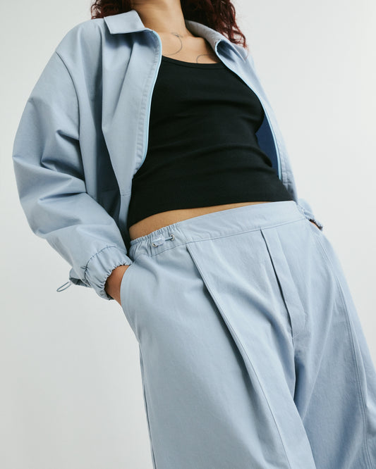 Sunny Curved Trousers — Powder Blue