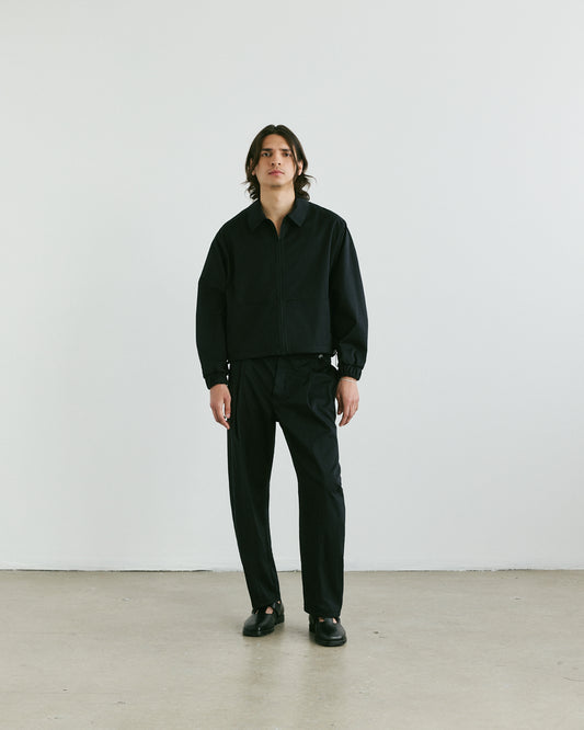 Claire Zip Up Shirt — Black