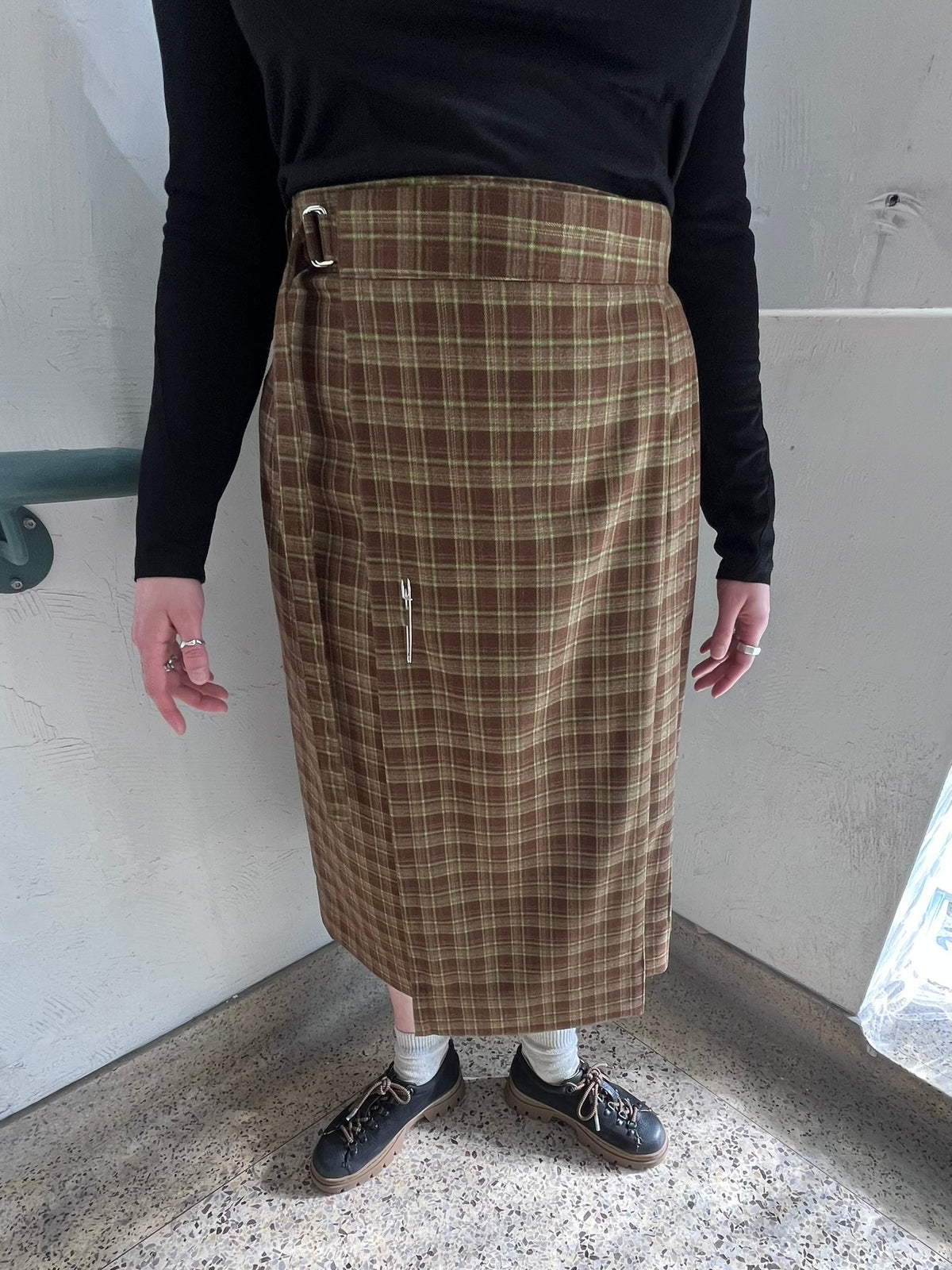 Pia Skirt — Woodland Plaid