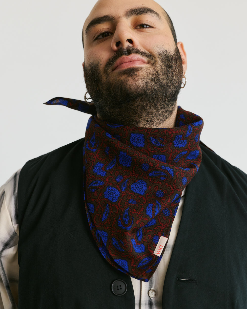 SCARF PAISLEY BANDANA AMOS unisex genderless non binary clothing made in montreal made in canada veri