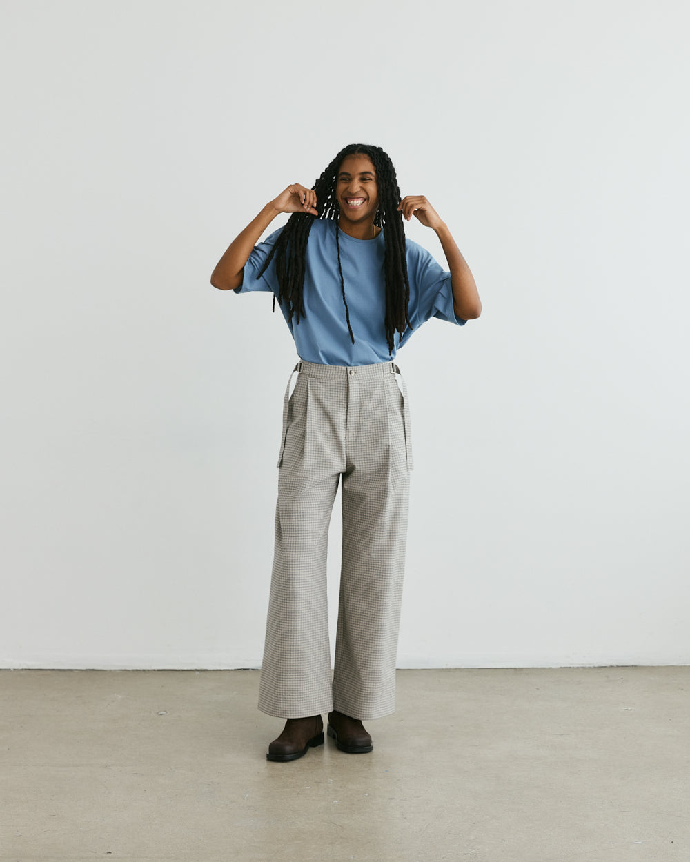 PANTS houndstooth TROUSERS DARIO unisex genderless clothing montreal veri