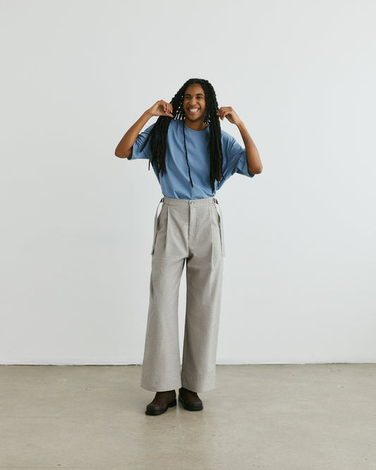 PANTS houndstooth TROUSERS DARIO unisex genderless clothing montreal veri