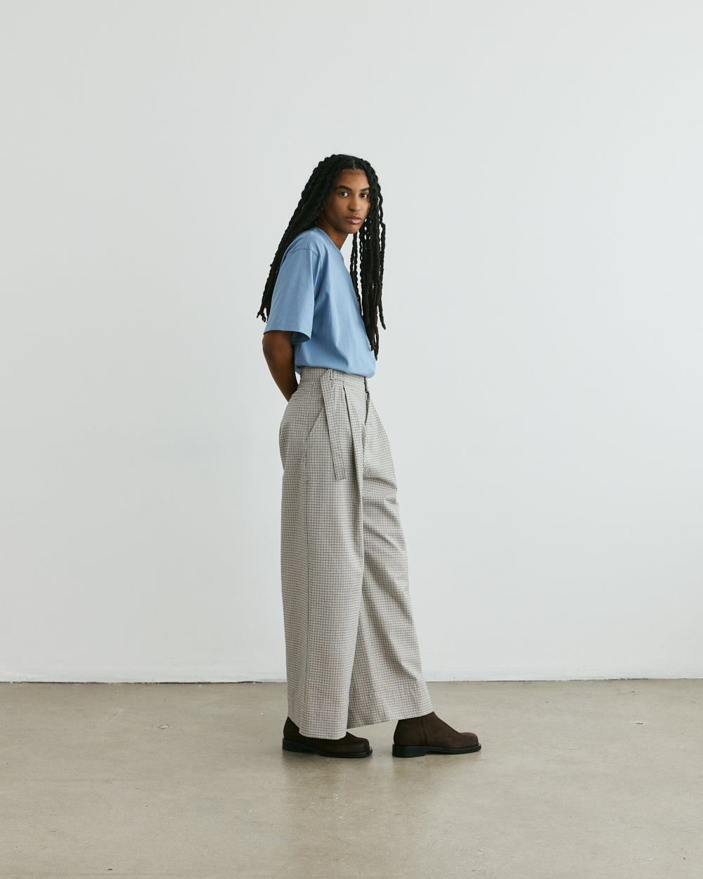 PANTS houndstooth TROUSERS DARIO unisex genderless clothing montreal veri