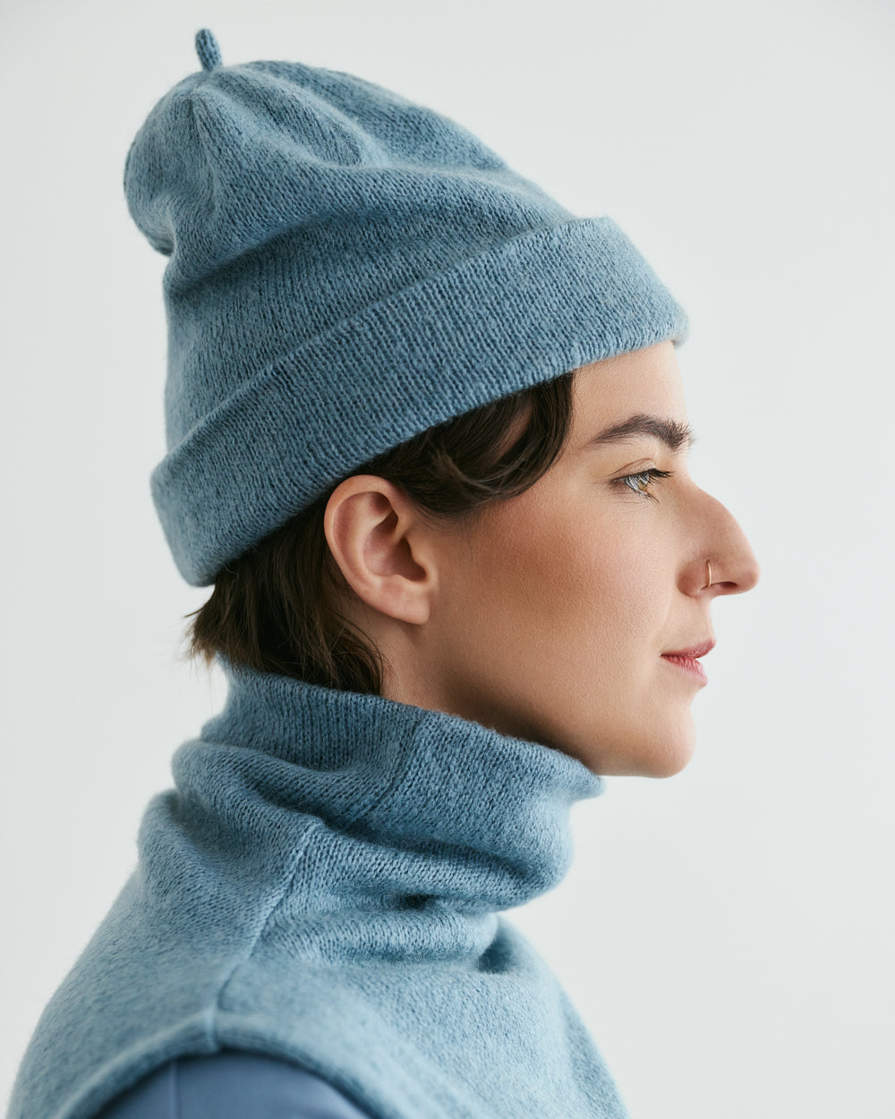 beanie WASHED BLUE jacques unisex genderless clothing montreal veri