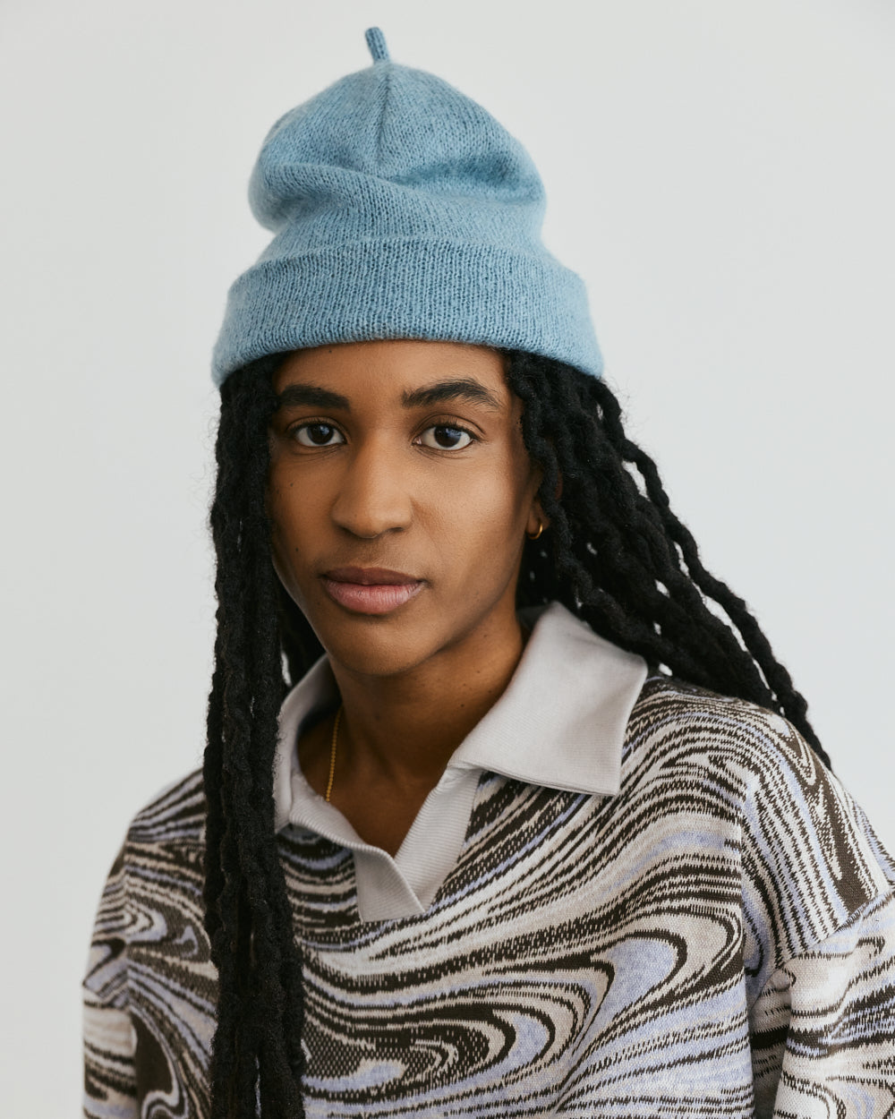 beanie WASHED BLUE jacques unisex genderless clothing montreal veri