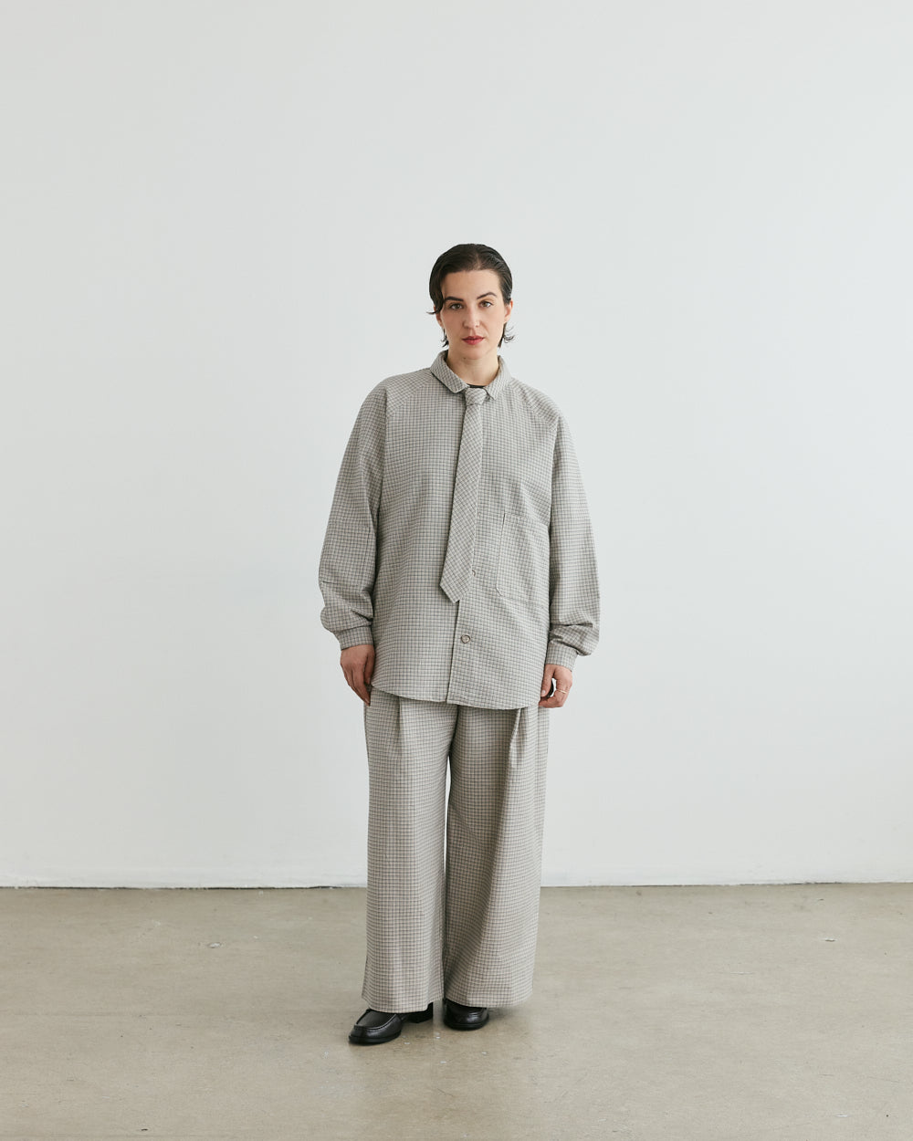 SHIRT HOUNDSTOOTH OVERSHIRT JUDE unisex genderless clothing montreal veri