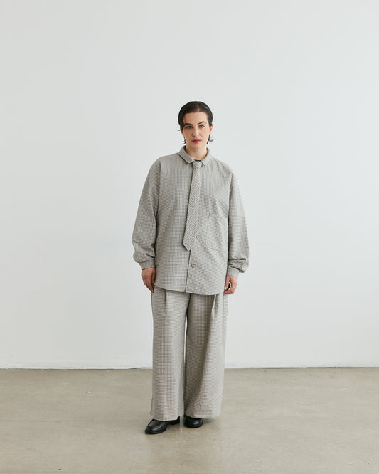 SHIRT HOUNDSTOOTH OVERSHIRT JUDE unisex genderless clothing montreal veri