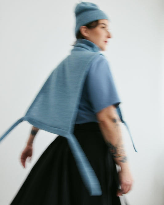 NECKWARMER WASHED BLUE LAGO unisex genderless clothing montreal veri