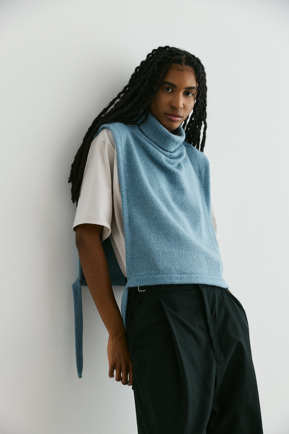 NECKWARMER WASHED BLUE LAGO unisex genderless clothing montreal veri