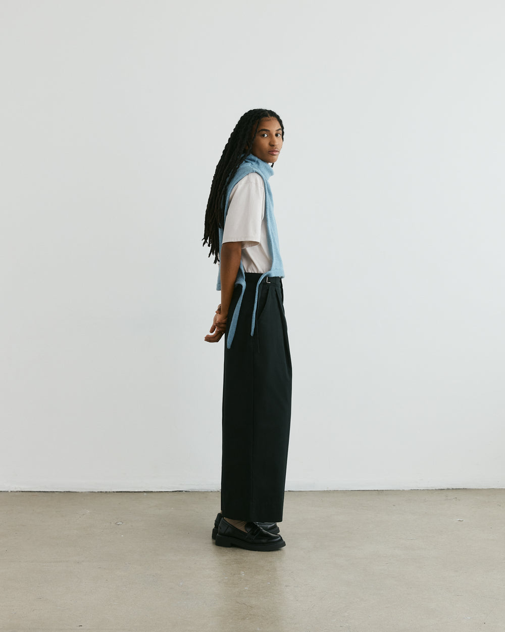 NECKWARMER WASHED BLUE LAGO unisex genderless clothing montreal veri