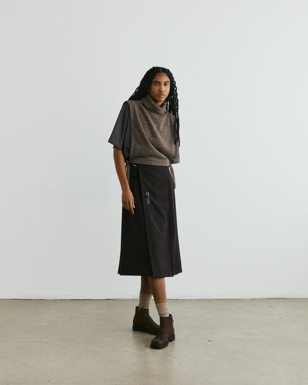 SKIRT brown PIA unisex genderless clothing montreal veri