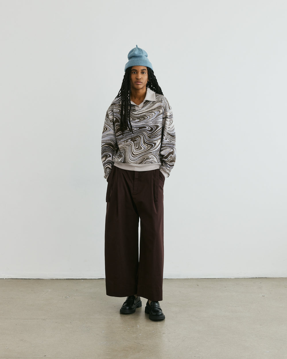 SWEATER SWIRL POLO unisex genderless clothing montreal veri