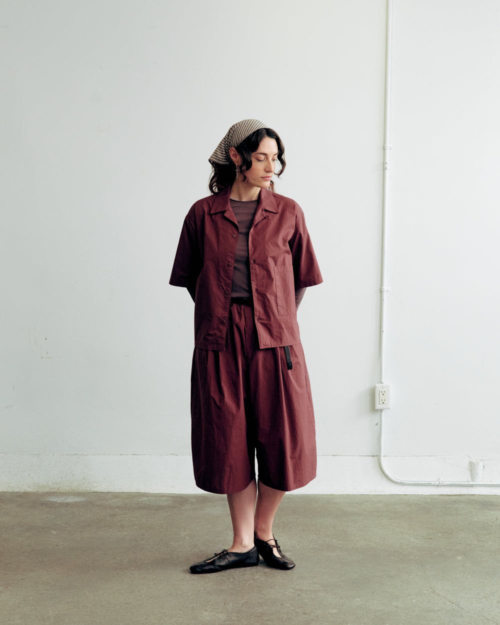 SHIRT MARSALA PLUM ENZO unisex genderless clothing montreal veri