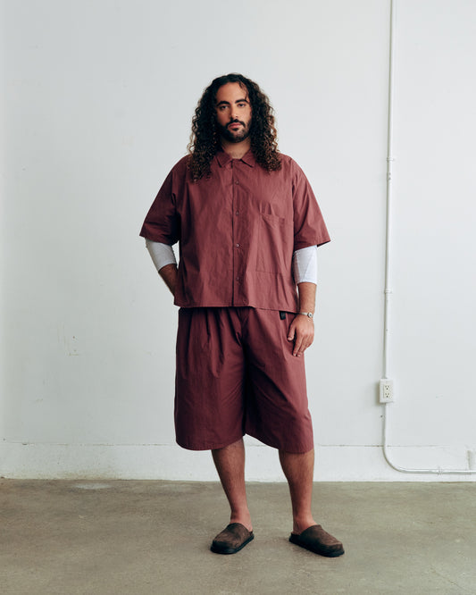 SHIRT MARSALA PLUM ENZO unisex genderless clothing montreal veri