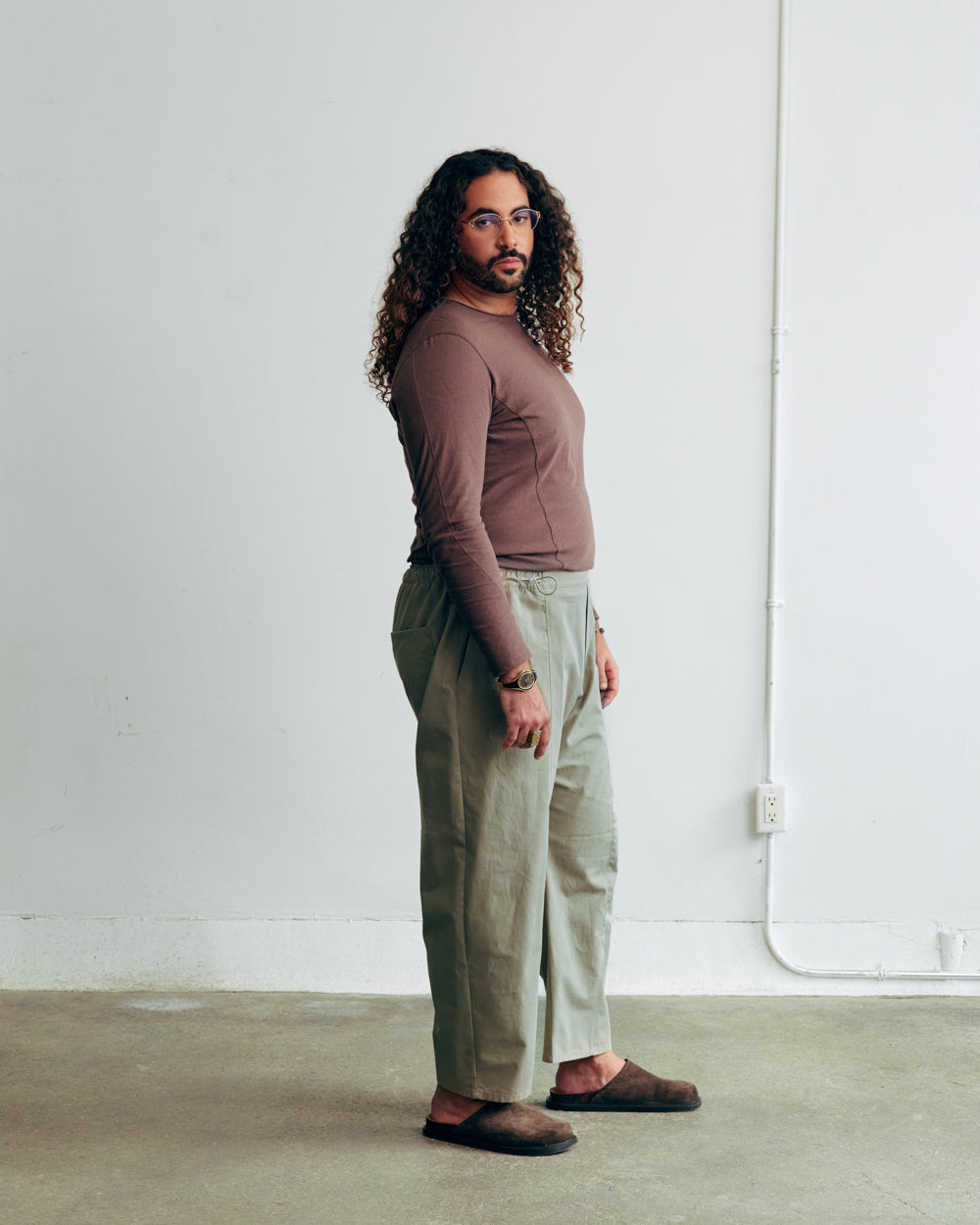 LONGSLEEVE taupe NOVA unisex genderless clothing montreal veri