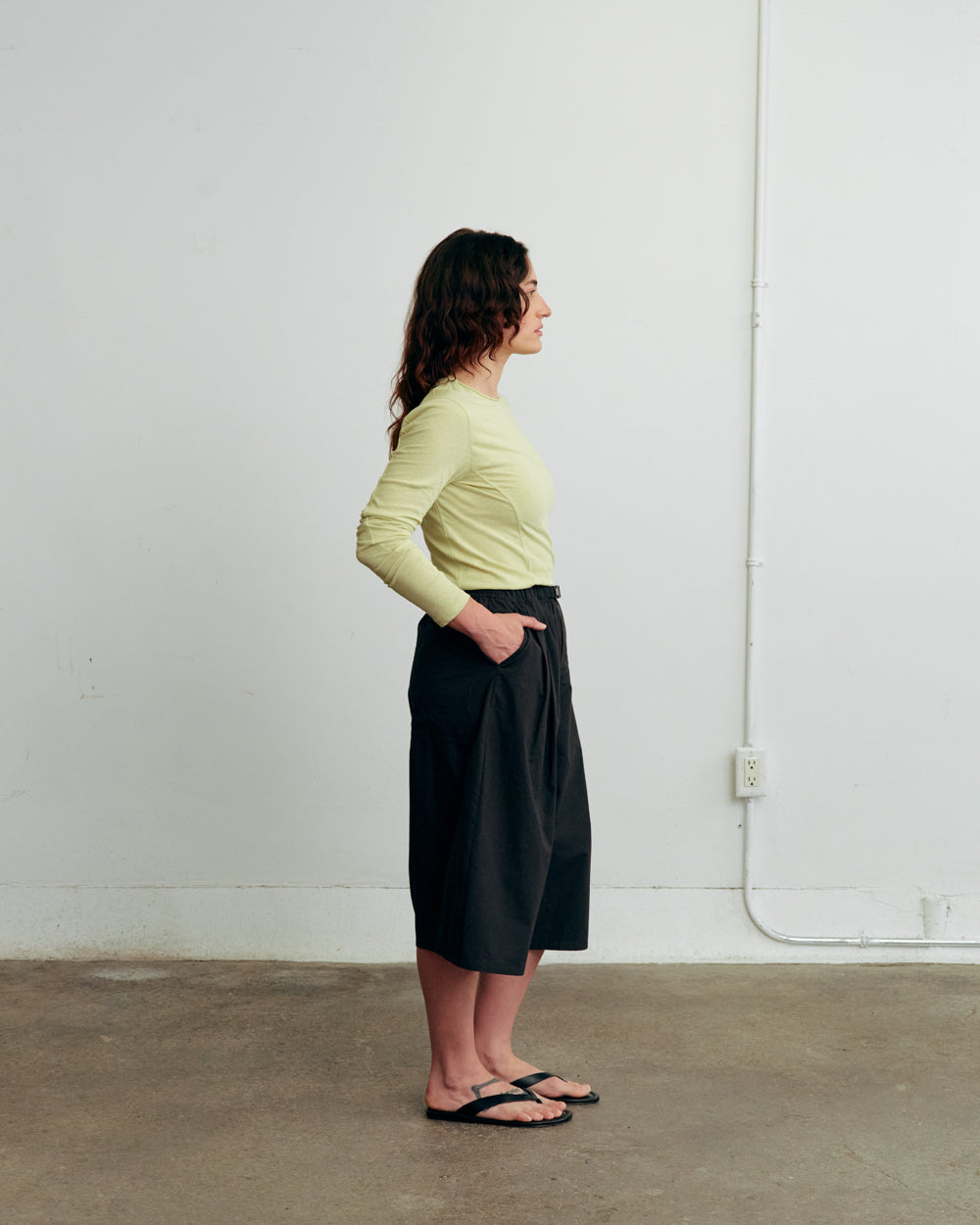 CULOTTE BERMUDAS SLATE NICO unisex genderless clothing montreal veri