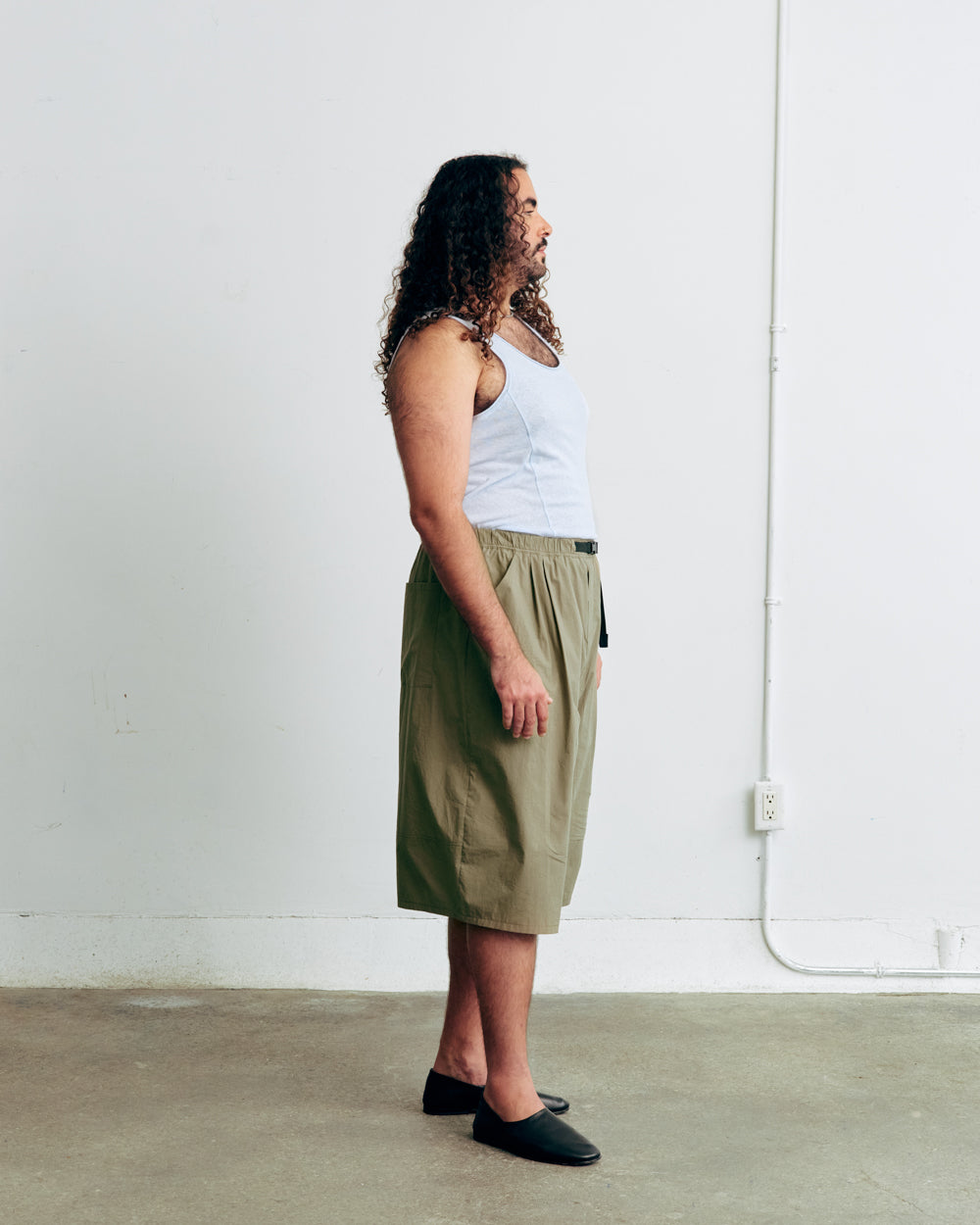 CULOTTE BERMUDAS olive NICO unisex genderless clothing montreal veri