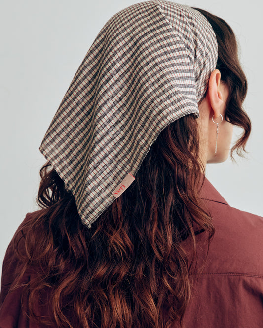square scarf grid amos unisex genderless clothing montreal veri