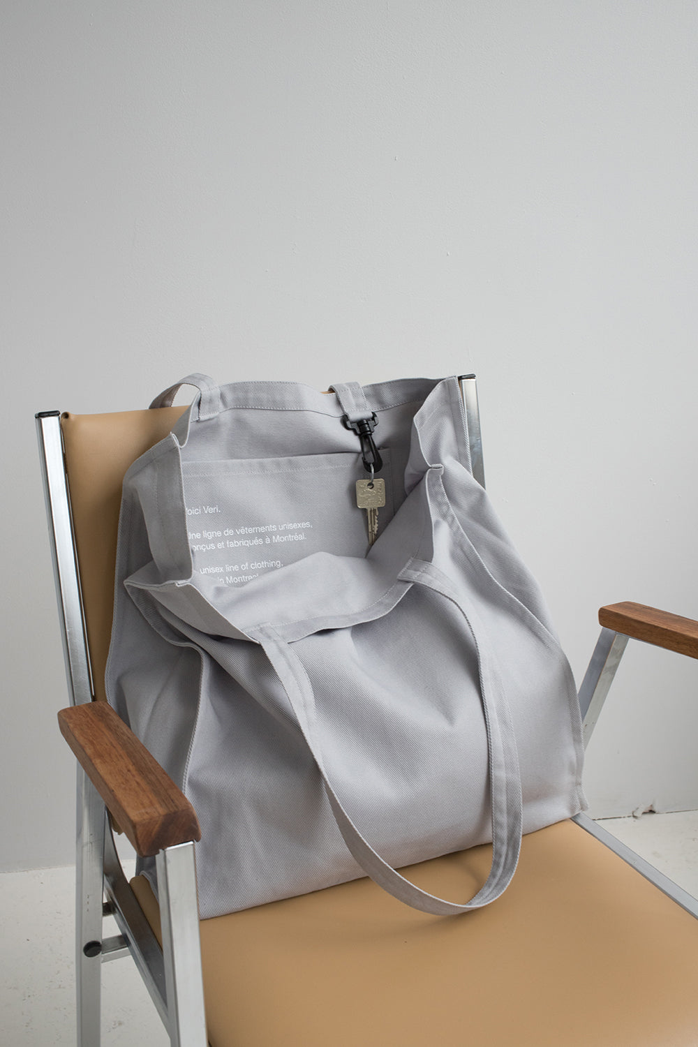 tote bag  light grey unisex veri montreal